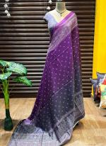 Mulberry Silk Lavender Traditional Wear Weaving Saree